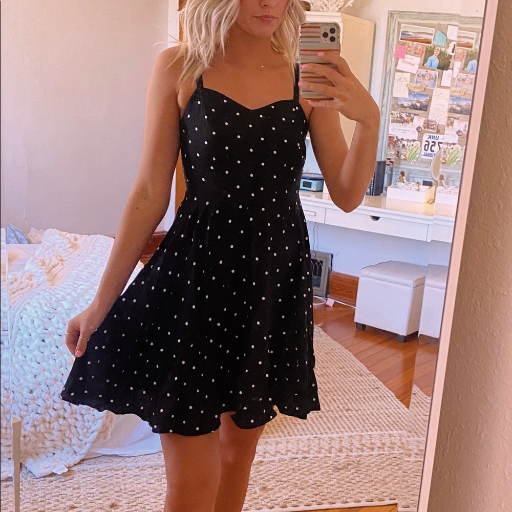 Old Navy Black & White Polka Dot Dress